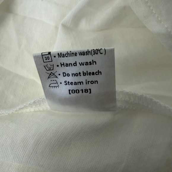 Beach Casual Boho Strapless White Tiered Dress Size Medium - Picture 11 of 12